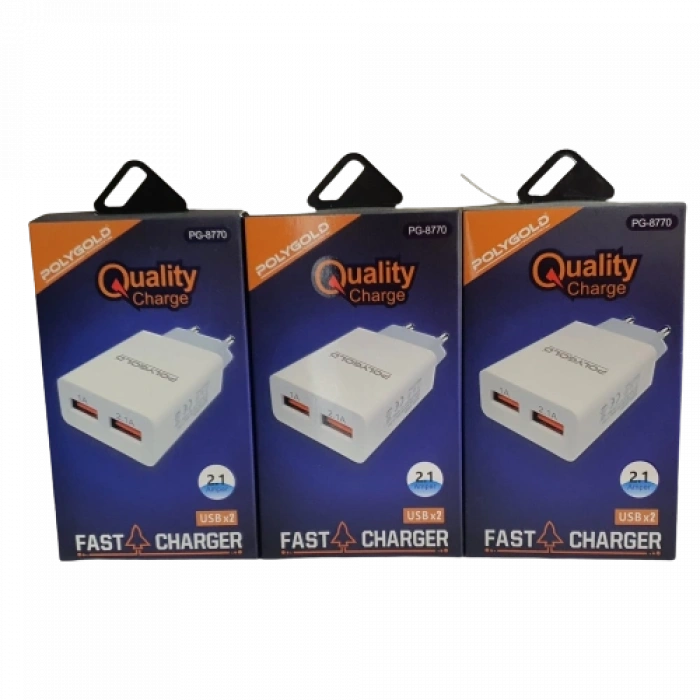 PG-8770 ÇİFT USB 2,1 A. BAŞLIK