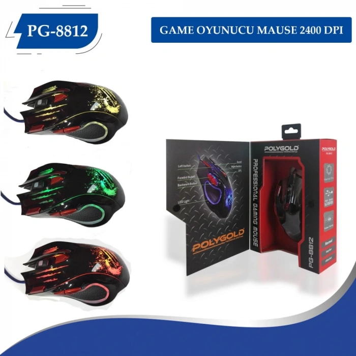 PG-8812 GAME OYUNUCU MAUSE 2400 DPI