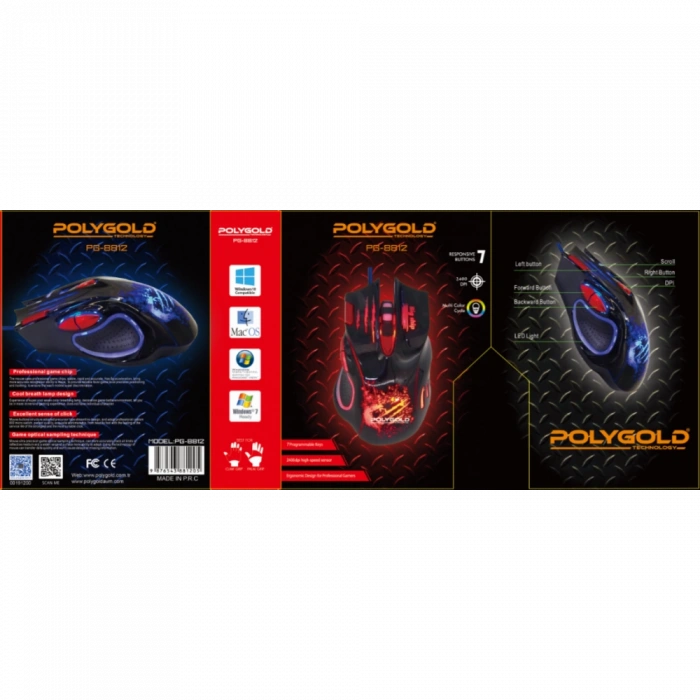 PG-8812 GAME OYUNUCU MAUSE 2400 DPI