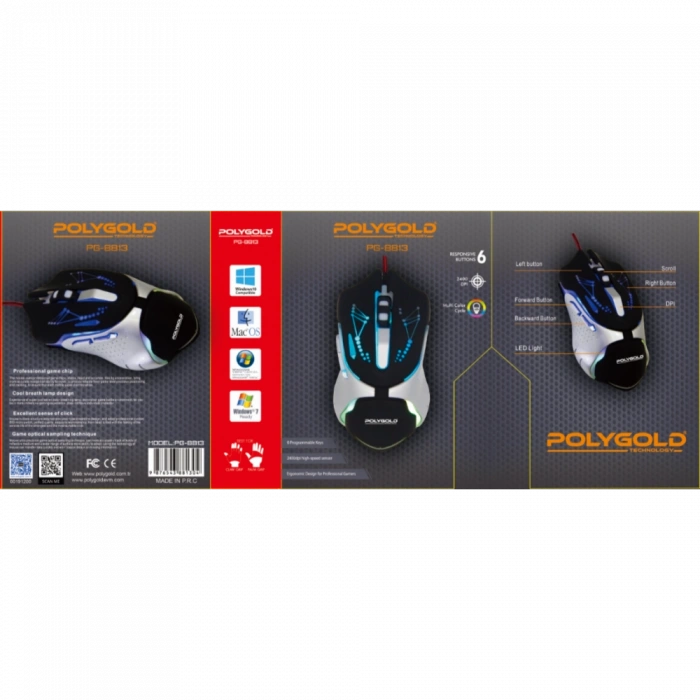 PG-8813 GAME OYUNUCU MAUSE 2400 DPI