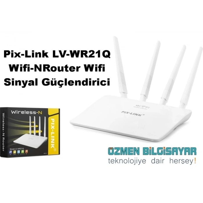 Pix-Link LV-WR21Q Wifi-N Router Wifi Sinyal Güçlendirici