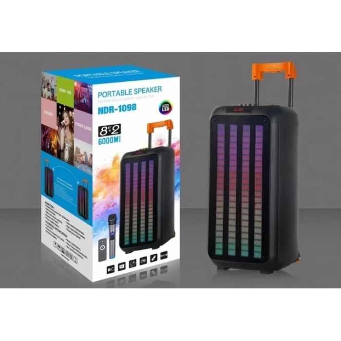 PL-4395 SD,USB, BLUETOOTHLU KABLOSUZ MİKROFONLU IŞIKLI