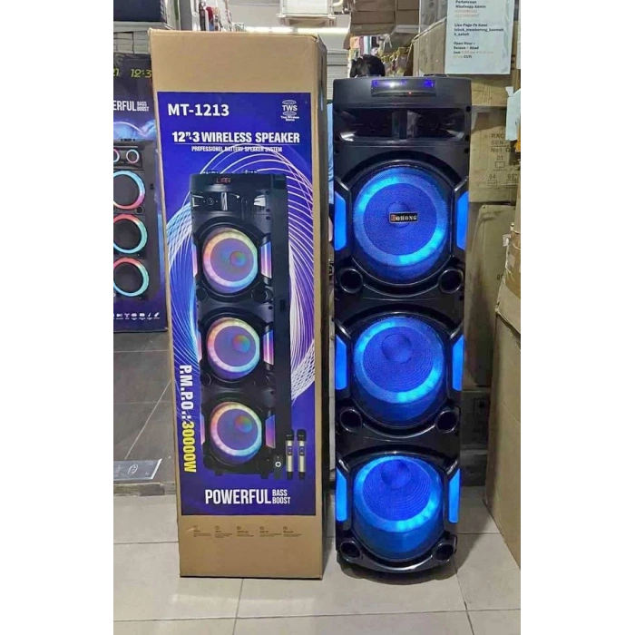 PL-4597 BT,SD,USB GİRİŞLİ KABLOSUZ MİC. RGB IŞIKLI