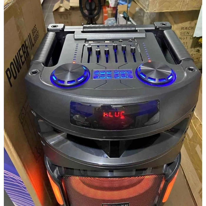 PL-4597 BT,SD,USB GİRİŞLİ KABLOSUZ MİC. RGB IŞIKLI