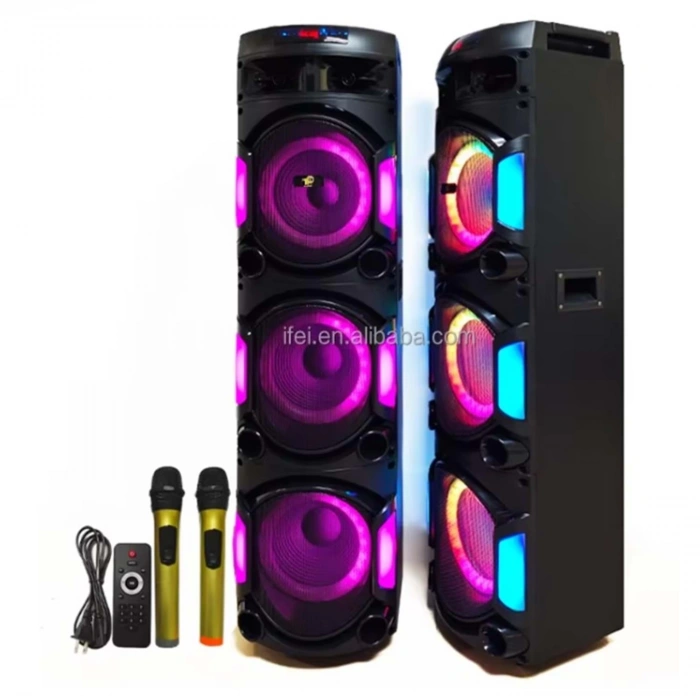 PL-4597 BT,SD,USB GİRİŞLİ KABLOSUZ MİC. RGB IŞIKLI