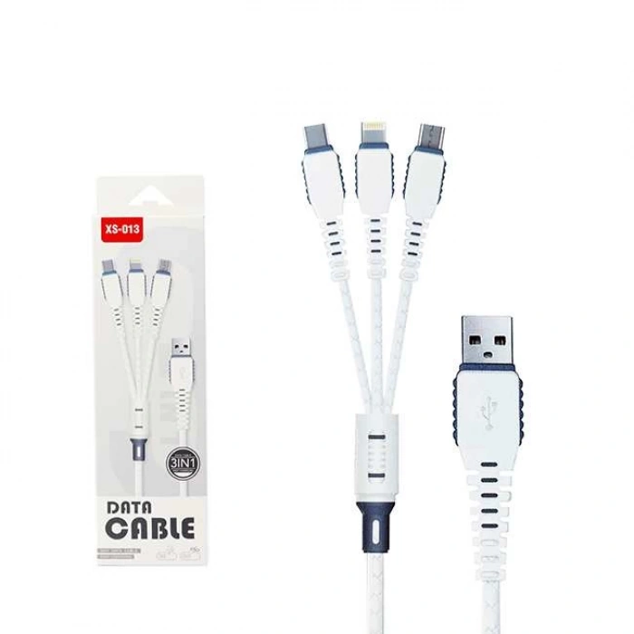 PL-8799 3IN1 İOS/LUNA/TYPE-C USB EXTRA KALİTE SARJ/DATA KABLO