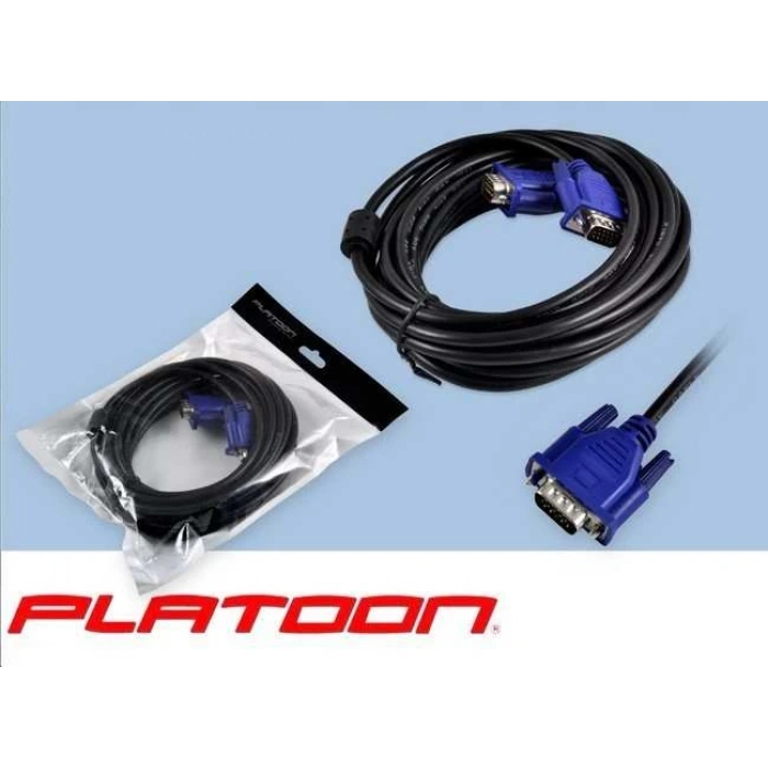 PLATOON 15M METRE | POŞETLİ VGA KABLO PL-7015 EXTRA KALİTE