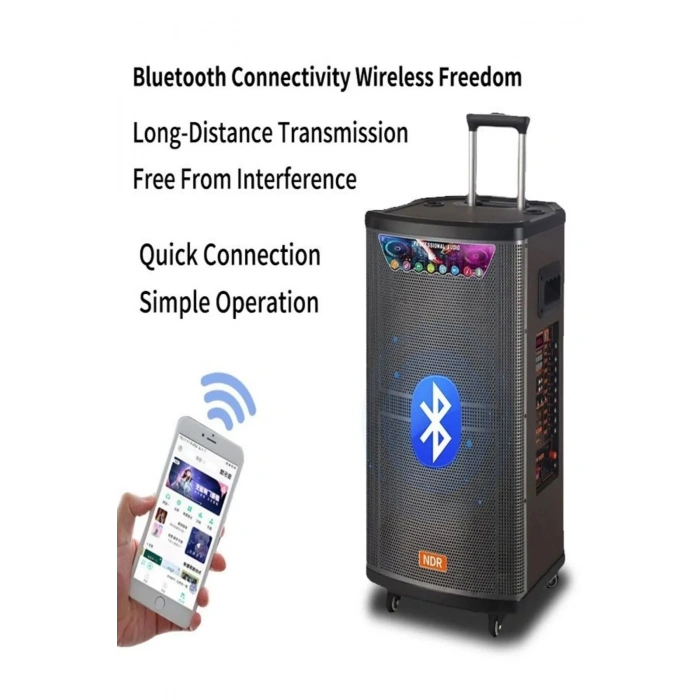 Platoon PL-4608 RGB Işıklı USB/TF/FM/BT/TWS Kablosuz Mikrofonlu Öğretmen/Toplantı Anfisi (NDR-515)