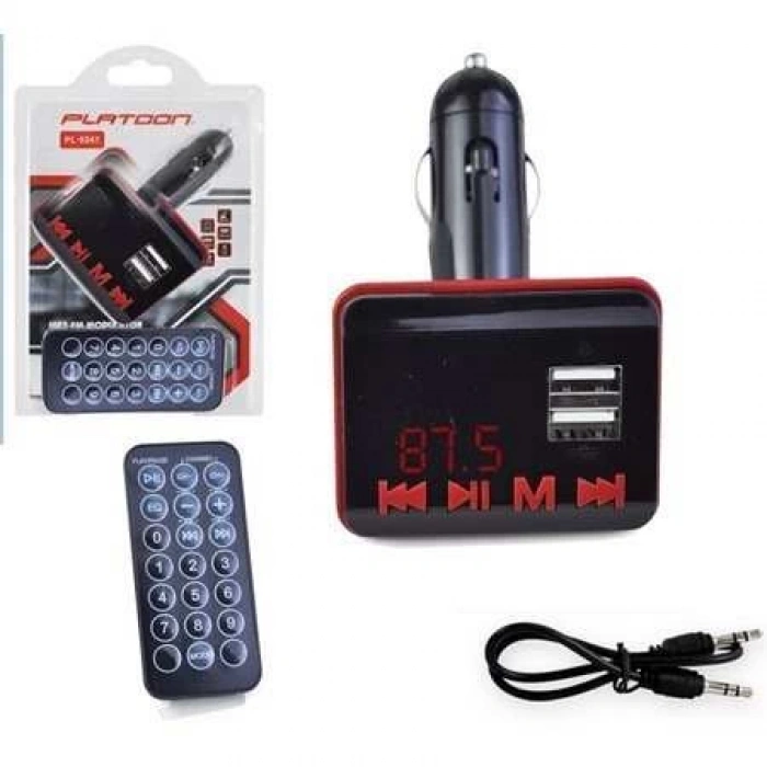 PLATOON PL-9247 1.8 TFT 2 USB FM TRANSMITTER SD/USB