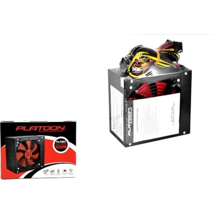 Platoon PL-9263 500W Power Supply 12CM Geniş Fan Güç Kaynağı