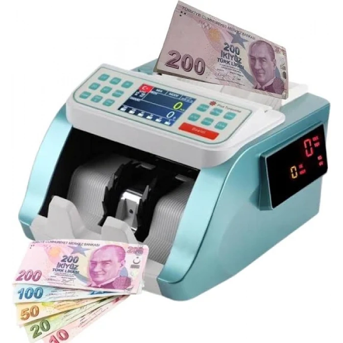 Plus Silver TL Kağıt Para Sayma Makinesi Turkuaz Renk