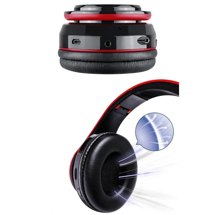 Polygold B39 Kablosuz Bluetooth Kulaklık- Led Işıklı Kulaküstü Kulaklık-her Telefona Uyumlu