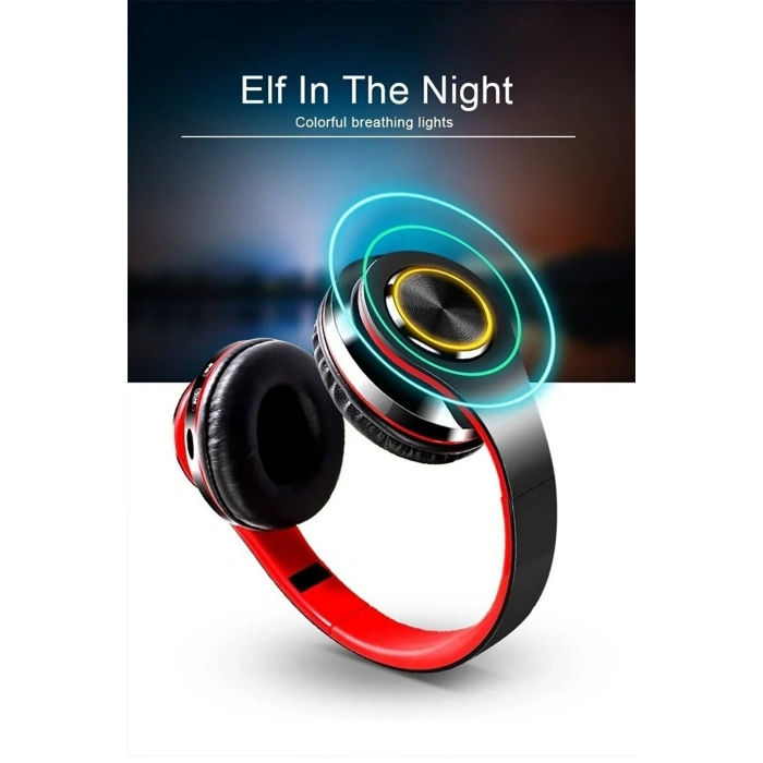 Polygold B39 Kablosuz Bluetooth Kulaklık- Led Işıklı Kulaküstü Kulaklık-her Telefona Uyumlu