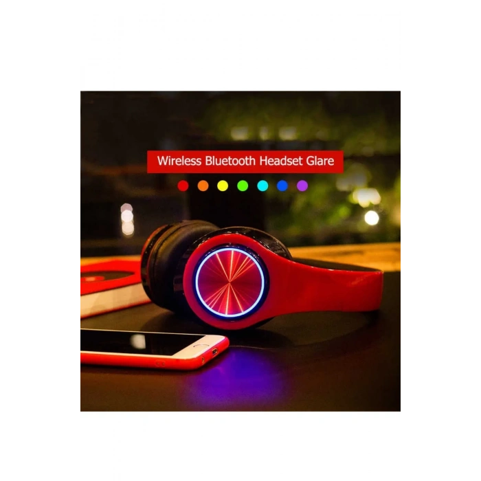 Polygold B39 Kablosuz Bluetooth Kulaklık- Led Işıklı Kulaküstü Kulaklık-her Telefona Uyumlu