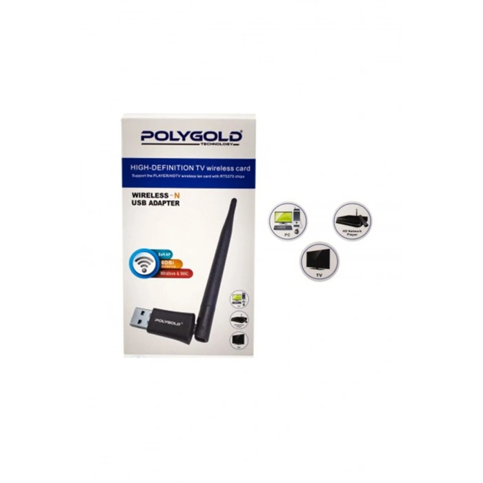 Polygold Pg-716 USB  WİRELESS ADAPTOR TV-RECEVER UYUMLU