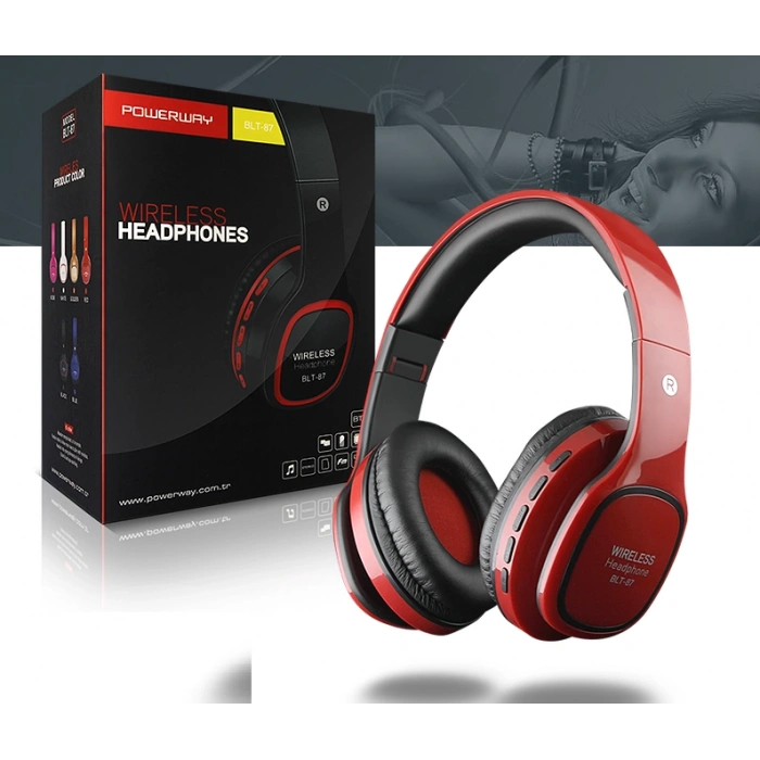 Powerway BLT-87 | Kablosuz Kulaklık Fm Radio,SD Kart Süper Bass