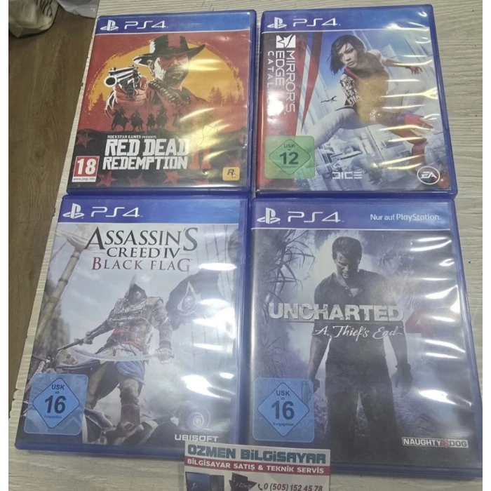 PS4 STANDART MAT KASA 1TB 2 ORJİNAL KOL 4 ADET OYUN