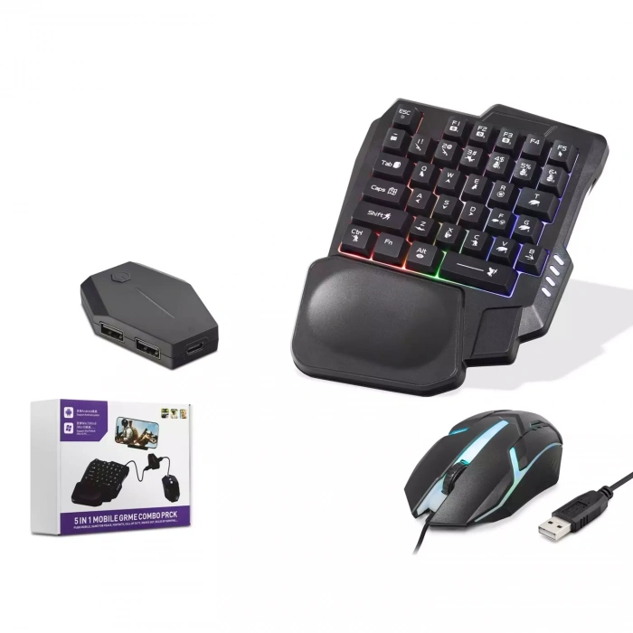 Pubg Mobile Klavye Mouse Konsol Dönüştürücü Siyah Andorid Uyumlu Nodar Nd762