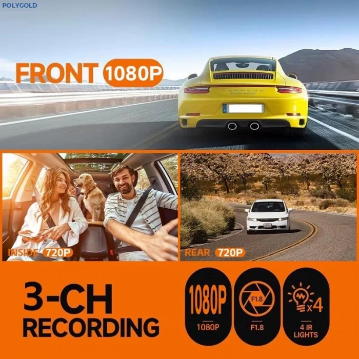 Q301 ÇİFT LENSLİ ARAÇ İÇİ DİKİZ GPS DASHCAM WIFI ARABA KAMERASI