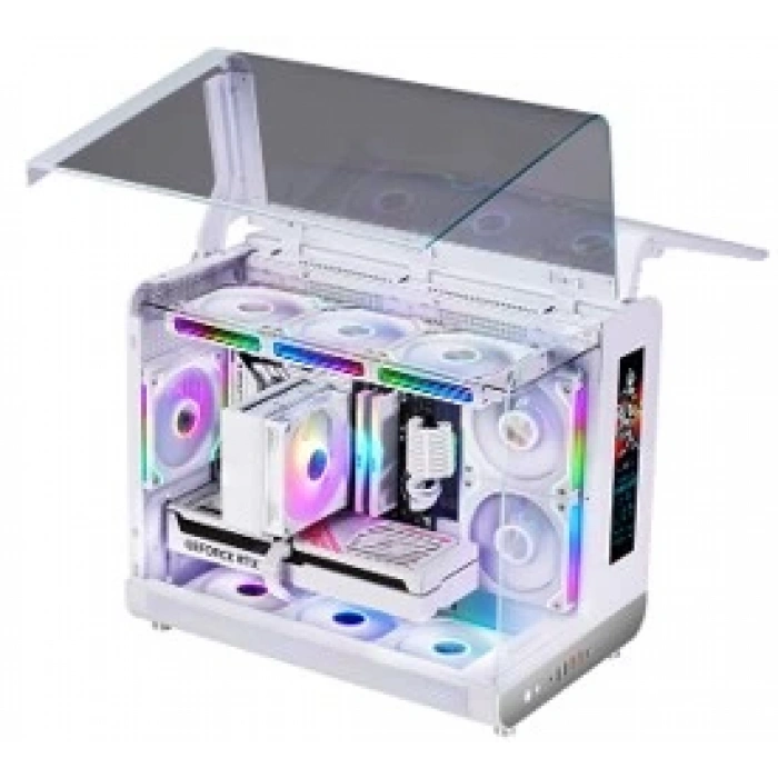 QUADRO EAGLE QX100-W 9x12CM RGB FAN USB3.2 PENCERELI MID-TOWER BEYAZ KASA