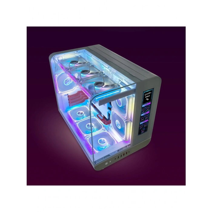 QUADRO EAGLE QX100-W 9x12CM RGB FAN USB3.2 PENCERELI MID-TOWER BEYAZ KASA