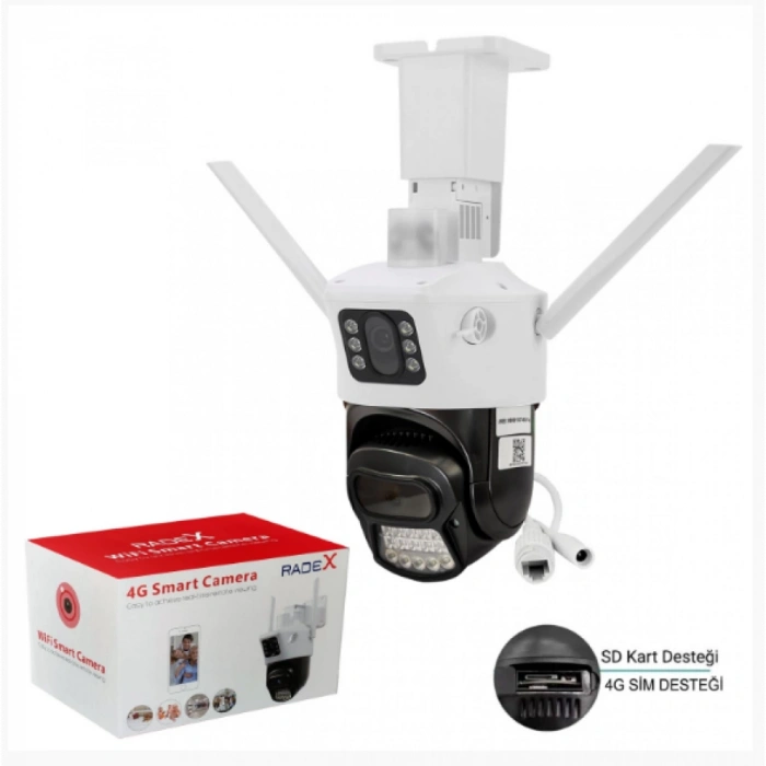 Radex Rx-394G Speed Dome Kamera 4G 2*3Mp Lens Beyaz