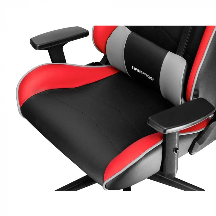 Rampage KL-R77 3D Kol,Tam Dökme Süngerli Siyah/Kırmızı Oyuncu Koltuğu