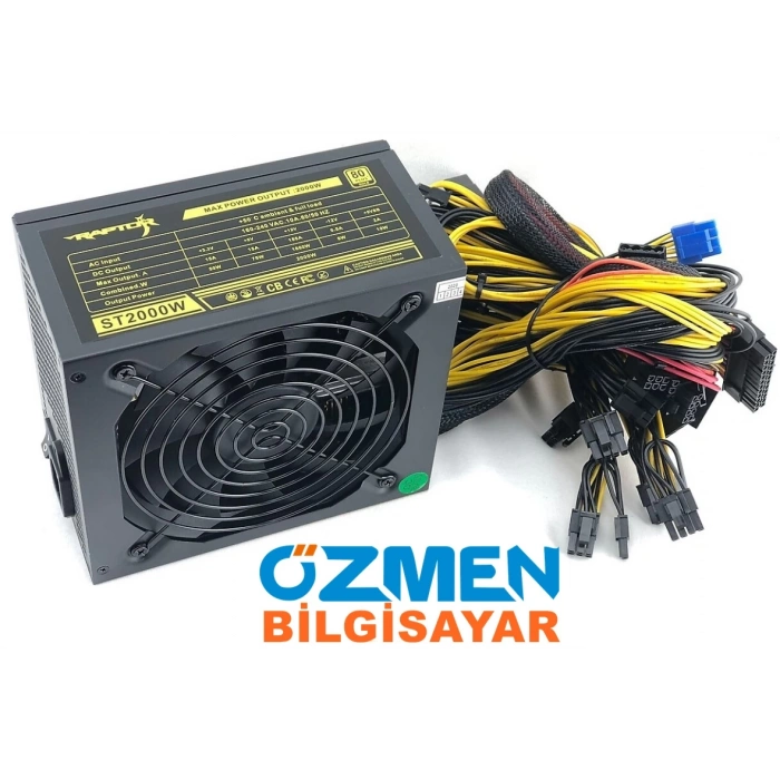 RAPTOR 2000W 80+ Gold Mining Güç Kaynağı (Power Supply) PSU