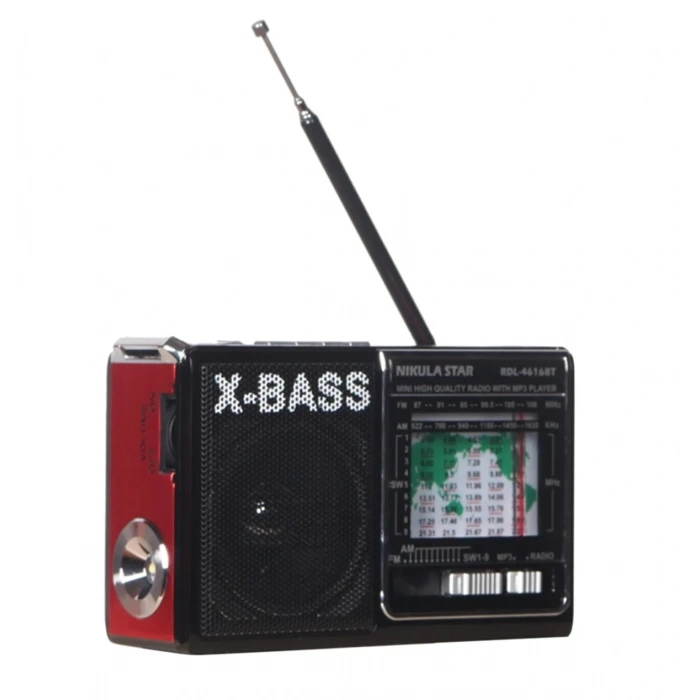 Rdl 4616 Bt Bluetooth,wireless Müzik Kutusu, Radyo, Usb, Aux,jack,tf,ışıldak Led Lamba Kırmızı