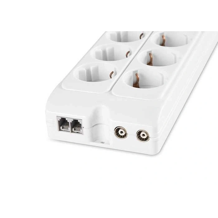 S-link SPG77-6-15 1.5m 6li Akım Korumalı Beyaz Priz