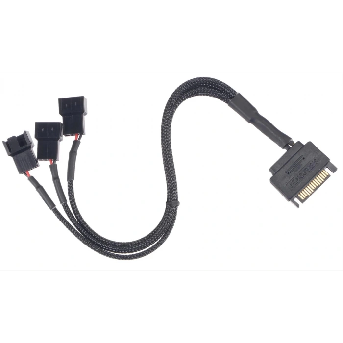 Sata Power To Fan Çevirici 3 Port Y Pin PWM Çoklayıcı Splitter Fan Kablosu 4597