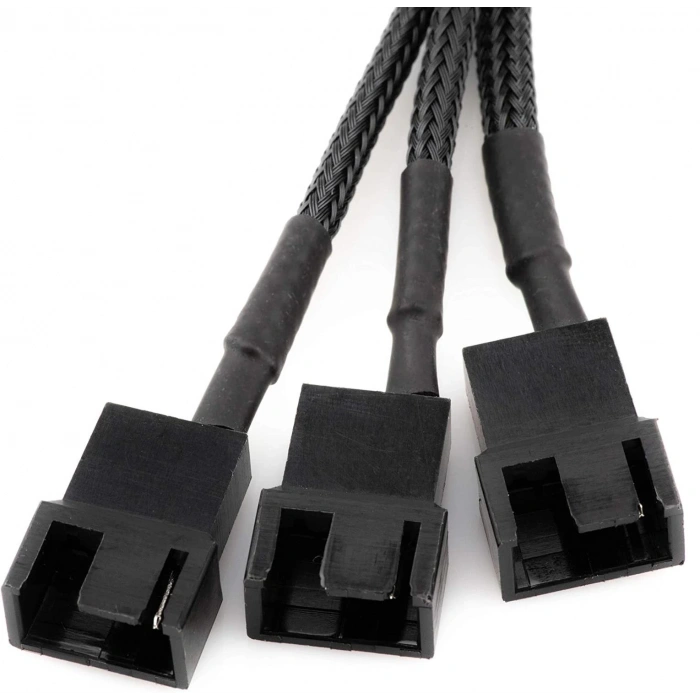 Sata Power To Fan Çevirici 3 Port Y Pin PWM Çoklayıcı Splitter Fan Kablosu 4597