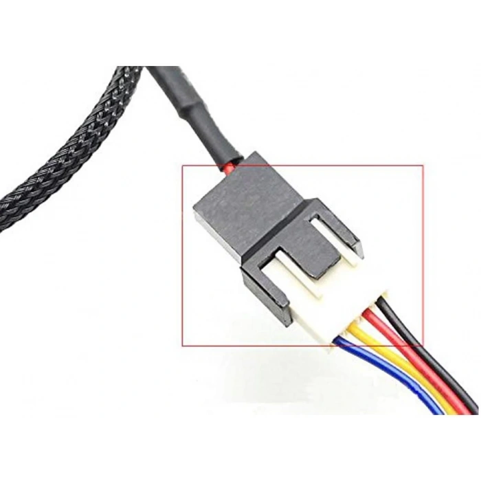Sata Power To Fan Çevirici 4 Port Y Pin PWM Çoklayıcı Splitter Fan Kablosu