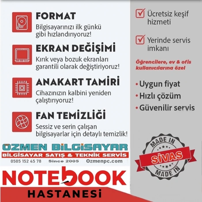 Sivas Laptop Tamiri