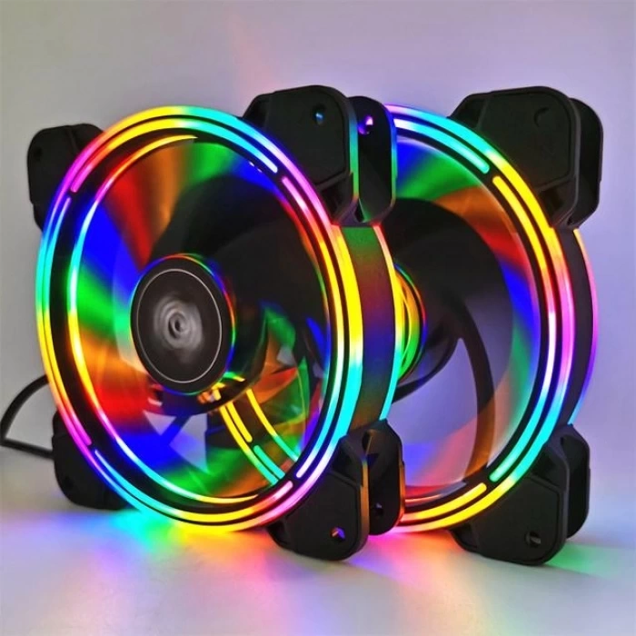 Snowman 12CM Rainbow RGB Led Gökkuşağı Kasa Geniş Fan