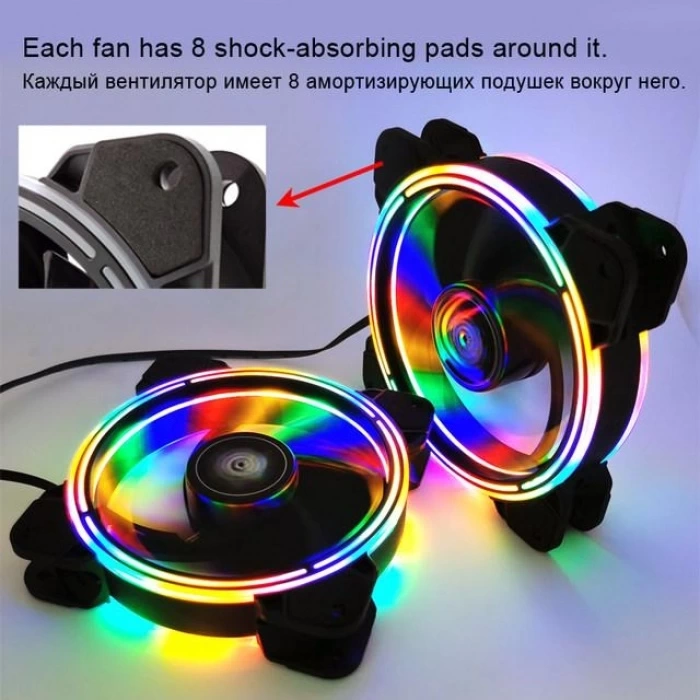 Snowman 12CM Rainbow RGB Led Gökkuşağı Kasa Geniş Fan