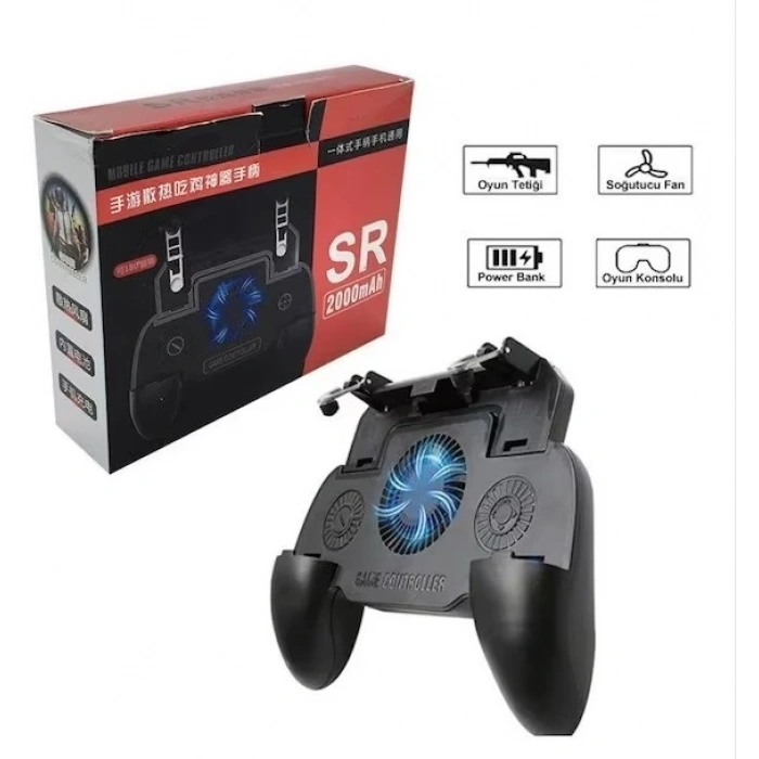 SR 2000 Pubg Fortnite Soğutmalı Powerbankli Oyun Konsolu Tetik Tuşlu