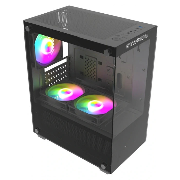 Strong Berry Siyah 3x 120MM Argb Matx Gaming Bilgisayar Kasası Powersız