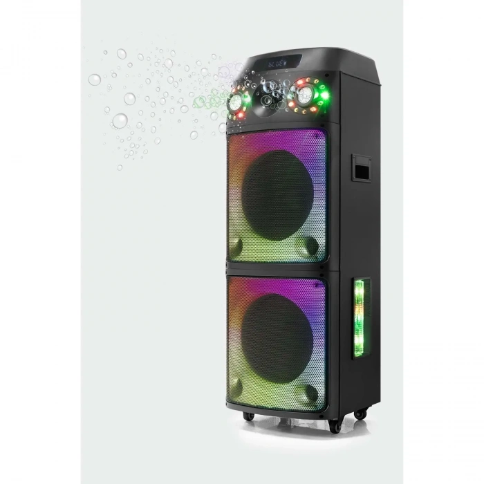 Subzero WR170 12x2 100W 2 Kablosuz Mikrofonlu Kumandalı Baloncuk Çıkartan RGB Bluetooth/Usb/Sd Müzik Kutusu