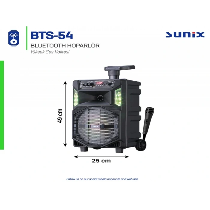 Sunix BTS-54 Bluetooth Hoparlör