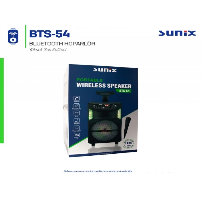 Sunix BTS-54 Bluetooth Hoparlör