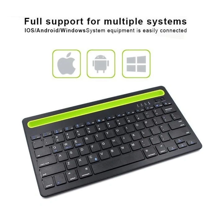 Sunix KYB01 PC/Laptop/Android/iOS Uyumlu Bluetooth Kablosuz Standlı Klavye Türkçe Q