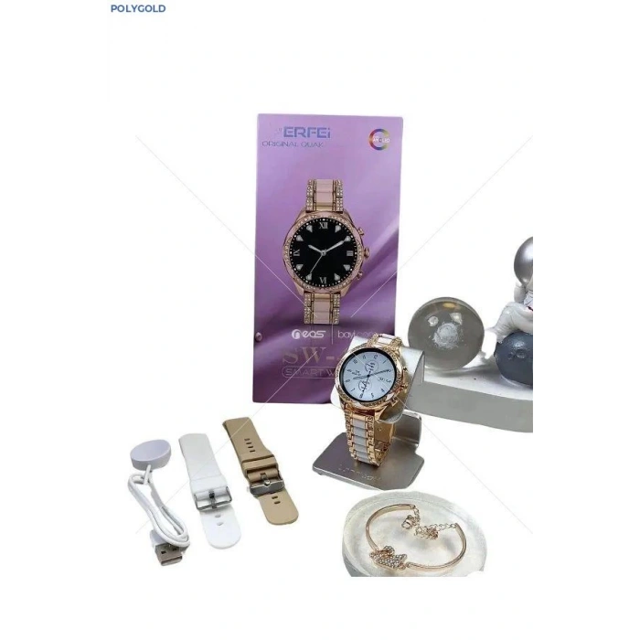 SW 49 Premium Bayan Saati Akıllı Saat IOS Android Destekli 3 Kordonlu