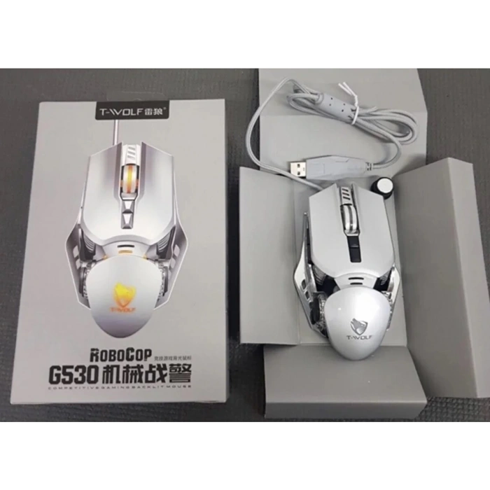 T-Wolf G530 Kablolu Oyuncu Mouse 7 Düğmeli 1200-6400 Ayarlanabilir Dpı