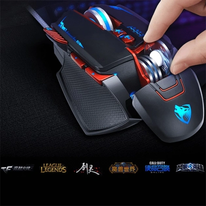 T-Wolf V9 Macro Programing Gaming RGB Kablolu Oyuncu Mouse