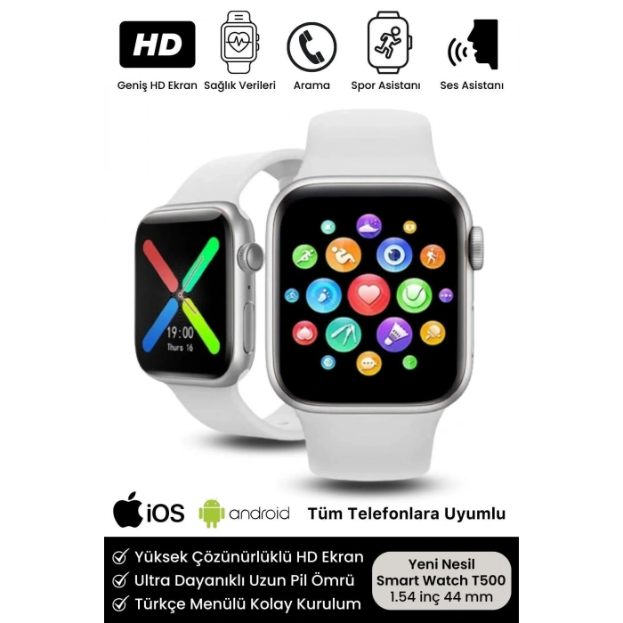 T500 AKILLI SAAT MODELİ YAN TUŞU AKTİF MODEL