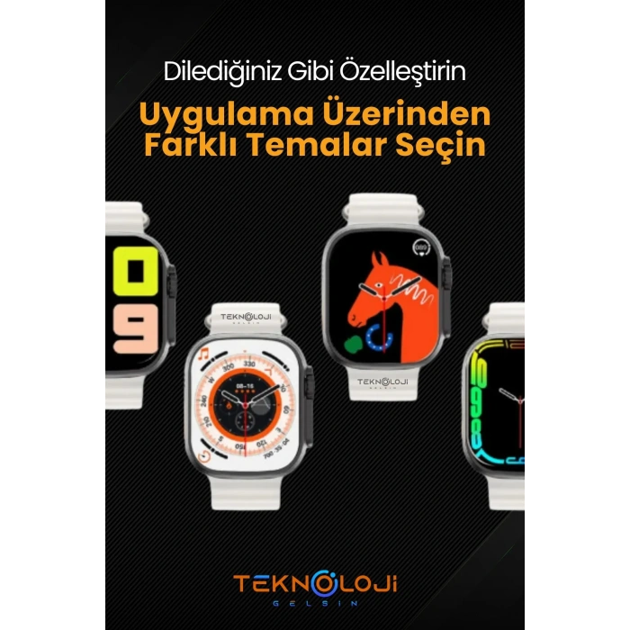 T800 Ultra Watch 8 Ultra Smart Watch Akıllı Saat 45mm 1.99inc 3 Tuş Aktif