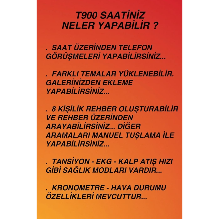 T900 Ultra 49 Mm Kasalı Smart Watch 8 Ultra 2.09 Ekranlı Akıllı Saat Konuşma Özellikli