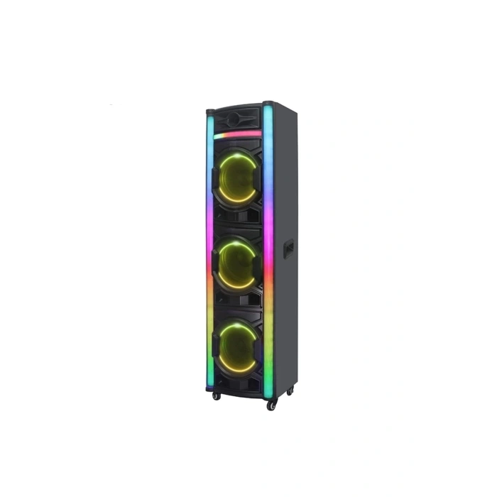 Taşınabilir Tekerli Dev Boy 10X3 İnç 1.47 Cm Super Bass Woofer Bluetooth Hoparlör Hp-920