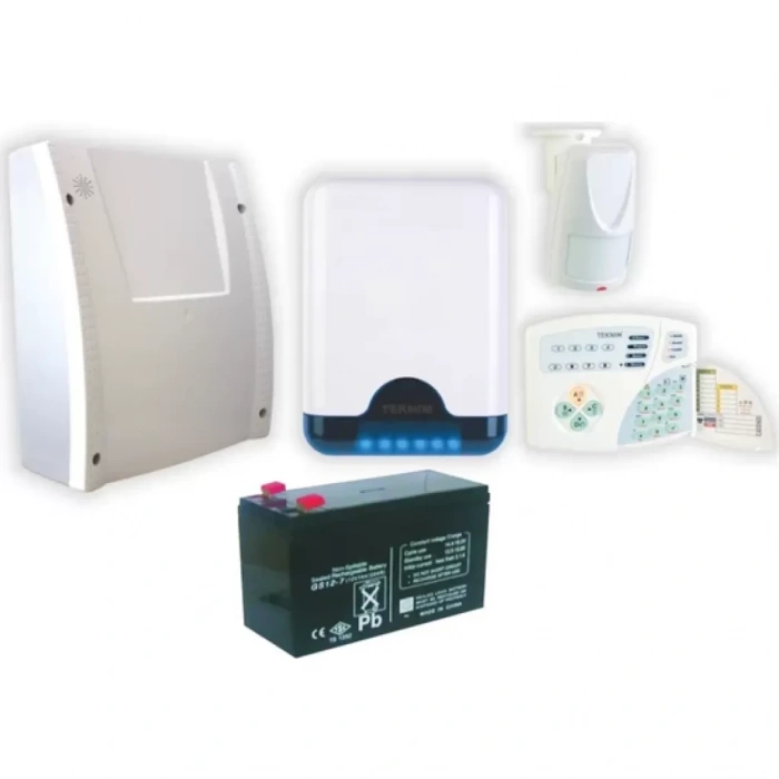 Teknim VAP-404PT Dış Siren Pır Dedektör Akü Dahil Kablolu Alarm Seti